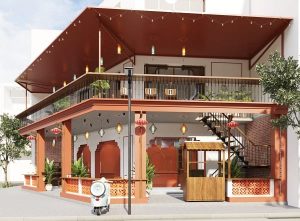 Thiết kế quán phở kết hợp tiệm bánh mì