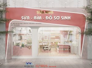 Thiết kế shop sữa bỉm đồ sơ sinh