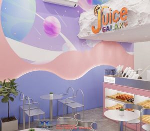 Thiết kế cửa hàng nước ép trái cây 25m2