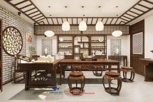 Thiết kế phòng trà gia đình