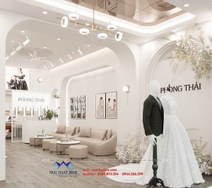 Thiết kế cửa hàng áo cưới và makeup 70m2
