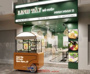 Thiết kế quán đồ cuốn tại Hà Nội