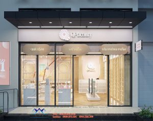 Thiết kế shop mỹ phẩm kết hợp quà tặng