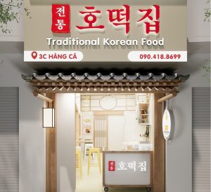 Thiết kế cửa hàng bánh rán Hàn Quốc