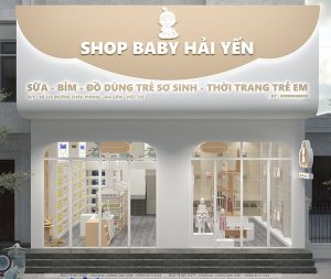 Thiết kế cửa hàng bỉm sữa và đồ sơ sinh