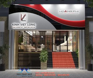 thiết kế showroom kính cường lực Hà Nội