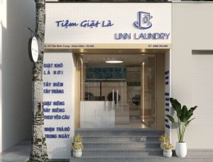 Thiết kế tiệm giặt là nhỏ