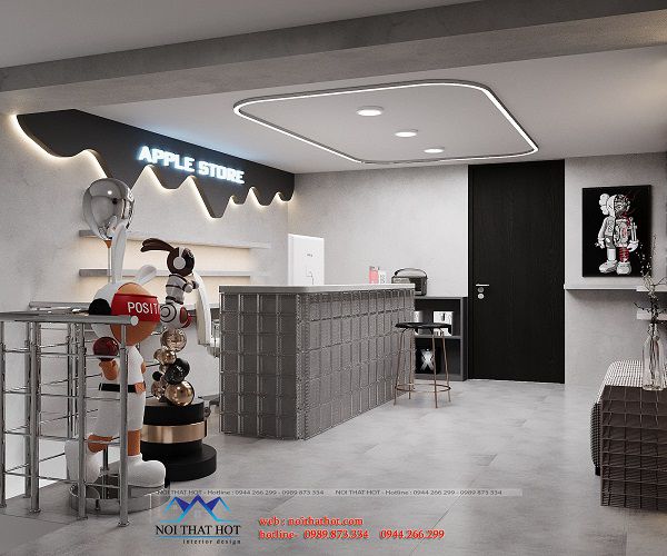 Thiết kế shop điện thoại 18m2