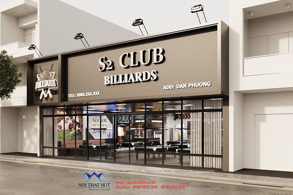 Thiết kế quán billiards Đan Phượng