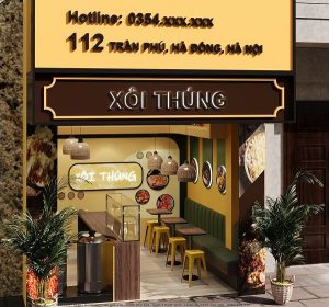 Thiết kế quán xôi nhỏ tại Hà Đông