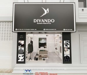 thiết kế shop đồ da 40m2 tại Bắc Ninh