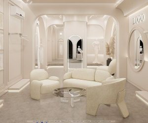 thiết kế shop váy hàng thiết kế