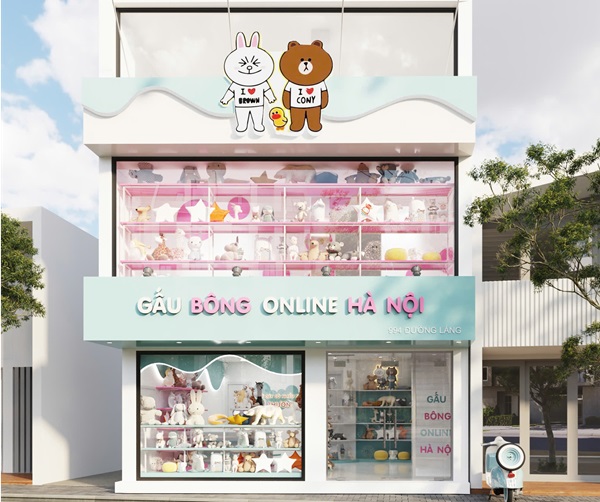 Thiết kế cửa hàng Gấu Bông Online 45m2