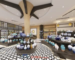 Thiết kế showroom gốm sứ cao cấp 150m2