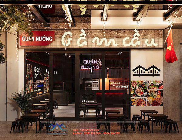 Thiết kế quán nướng 50m2
