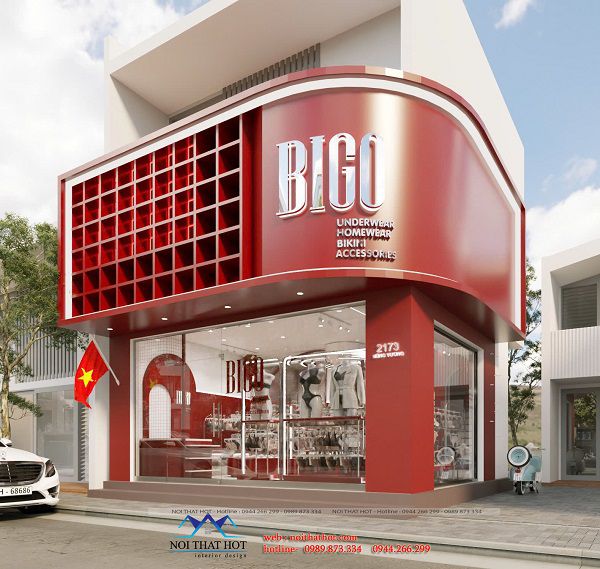 Thiết kế cửa hàng đồ lót và đồ mặc ở nhà Bigo