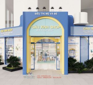 Thiết kế shop mẹ và bé Gấu Xinh 120m2