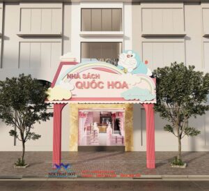 Thiết kế Nhà sách văn phòng phẩm Quốc Hoa