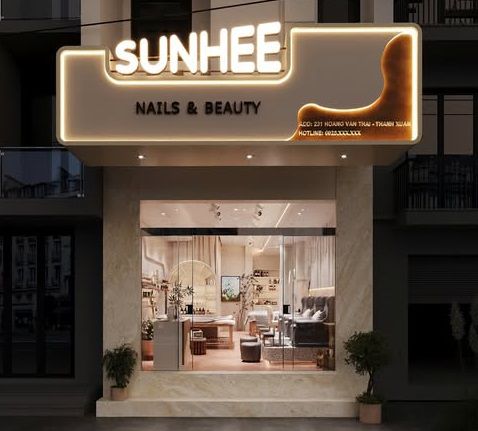 Thiết kế Tiệm nail và mi Sunhee 40m2