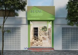 Thiết kế cửa hàng tinh dầu