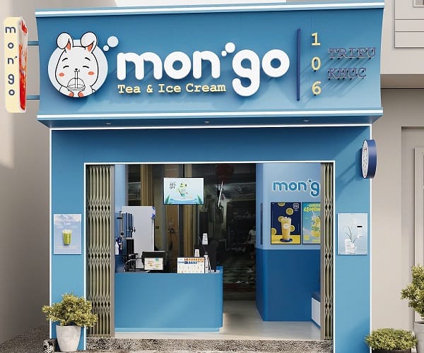 Thiết kế tiệm trà và kem Mongo