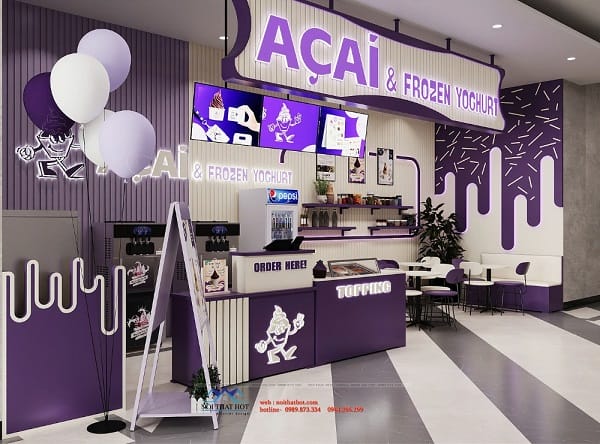 Thiết kế gian hàng kem ACAI