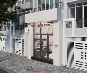 thiết kế cửa hàng bánh Hạnh Phạm Cake