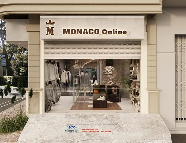 Thiết kế shop thời trang nam Monaco Online