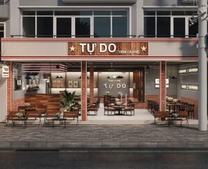 Thiết kế tiệm cafe Tự Do