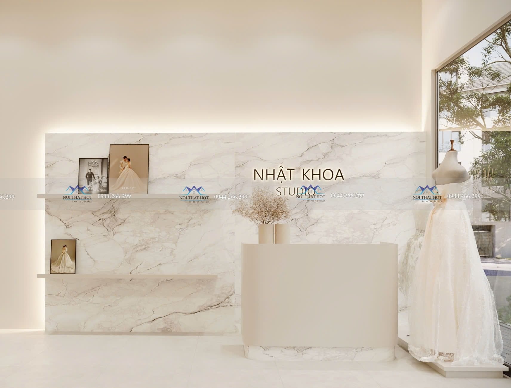 Thiết kế studio áo cưới Nhật Khoa